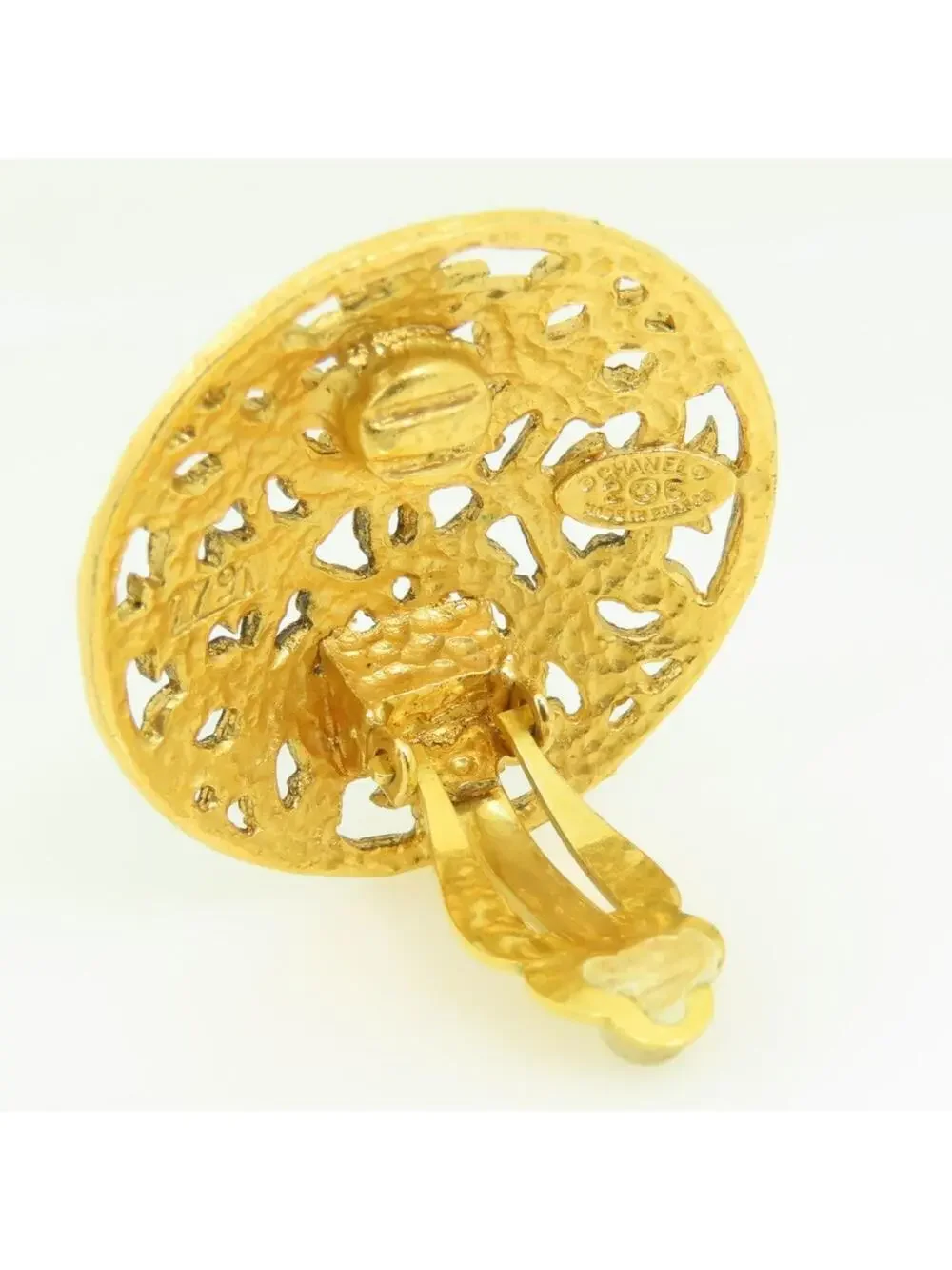 Chanel Cc Logo Clip-On Earrings Gold- #299412C68B